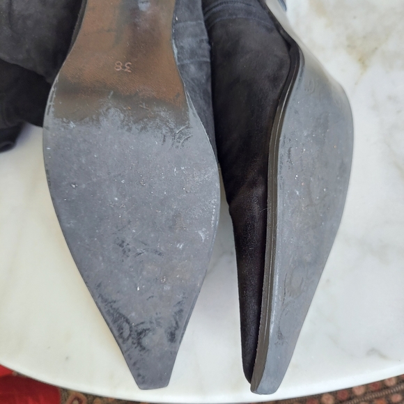 Santorini Suede Heeled Slouchy Boots - Picture 10 of 14